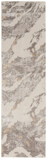 Silky Textures SLY03 Brown Ivory Rug - Runner