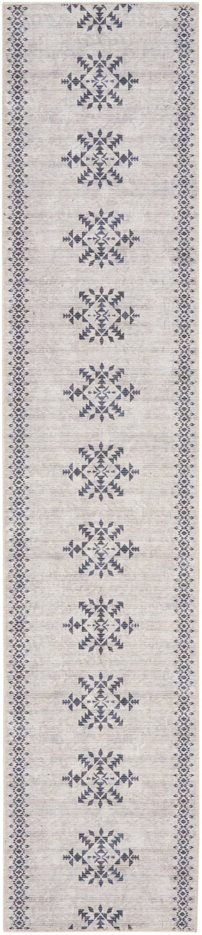 New Concept Washables SR109 Ivory Charcoal Rug - Runner