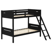 Littleton Wood Twin Over Twin Bunk Bed - Black