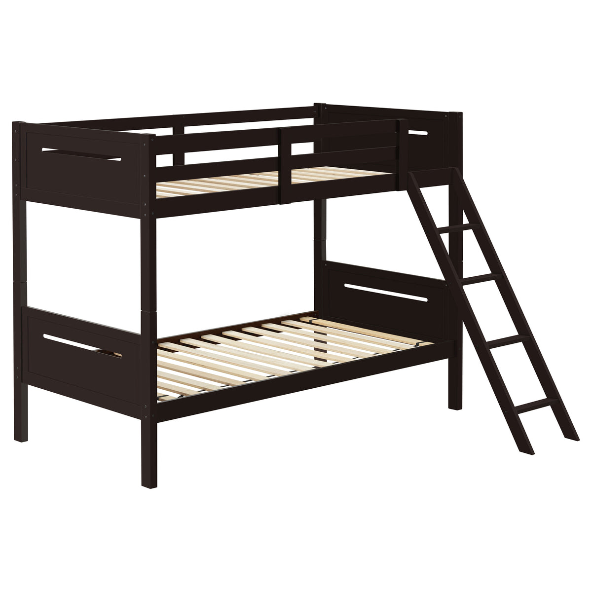 Littleton Wood Twin Over Twin Bunk Bed - Espresso