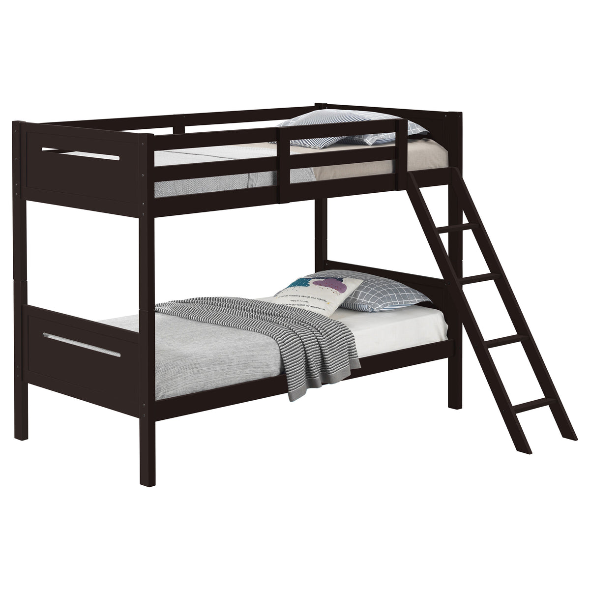 Littleton Wood Twin Over Twin Bunk Bed - Espresso
