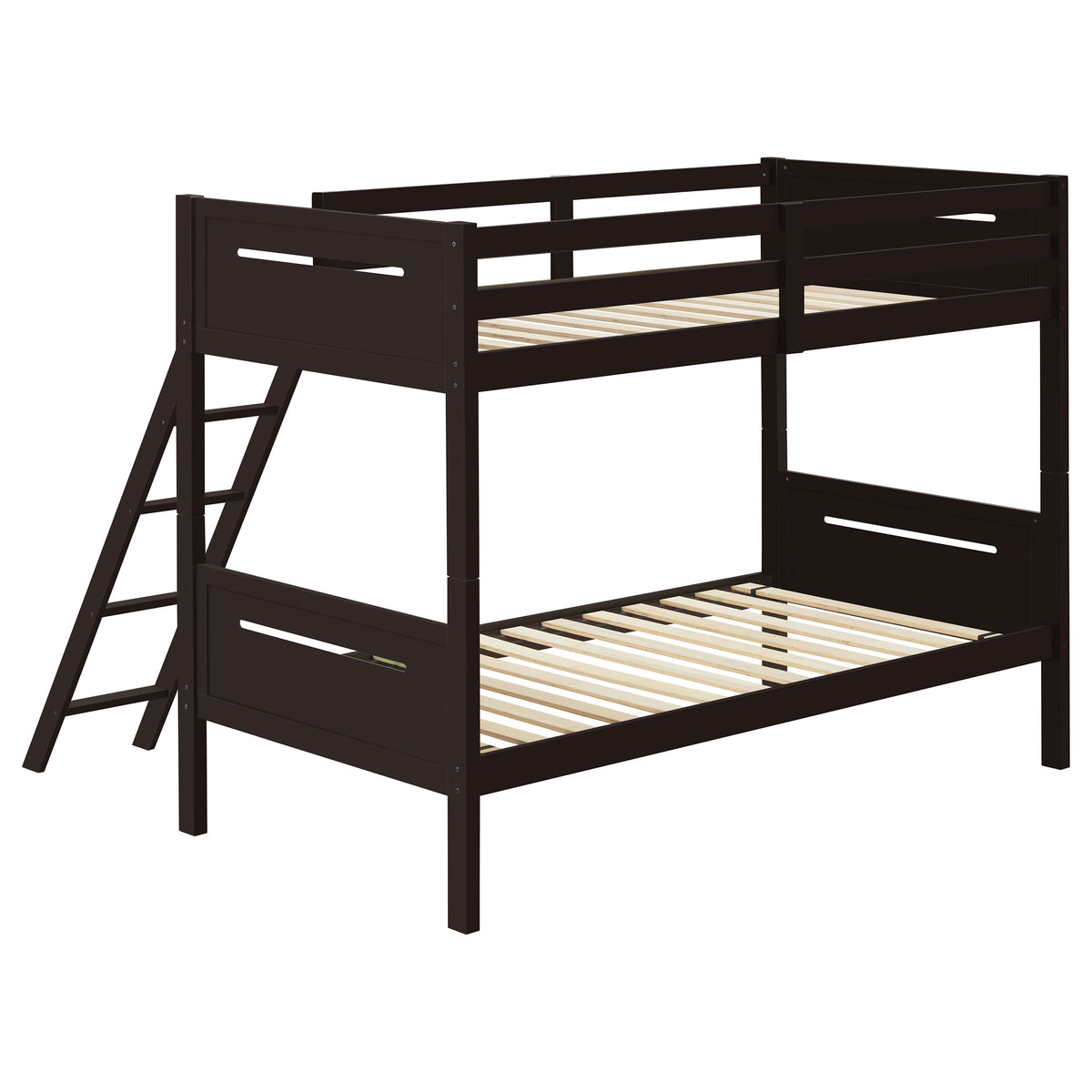 Littleton Wood Twin Over Twin Bunk Bed - Espresso