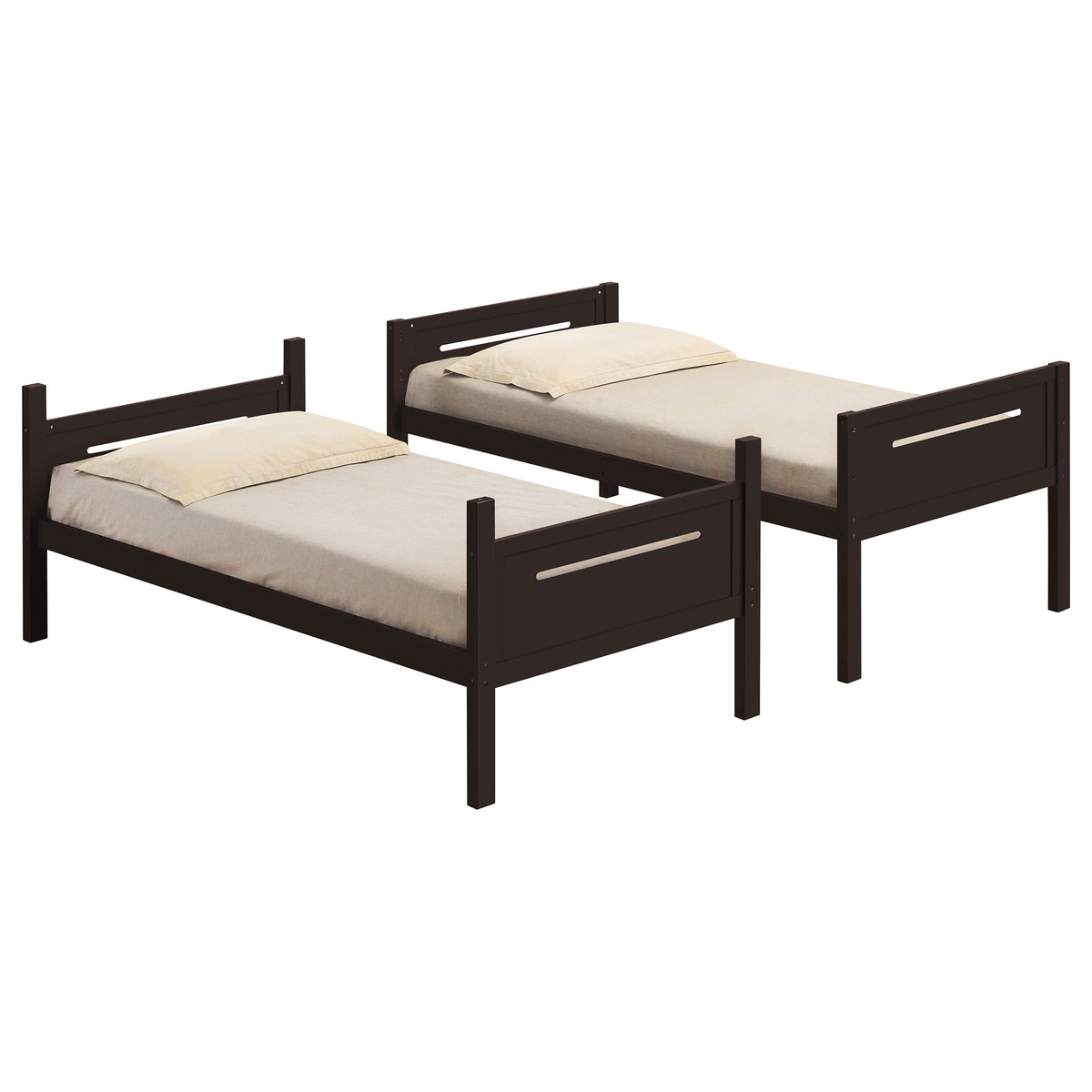 Littleton Wood Twin Over Twin Bunk Bed - Espresso