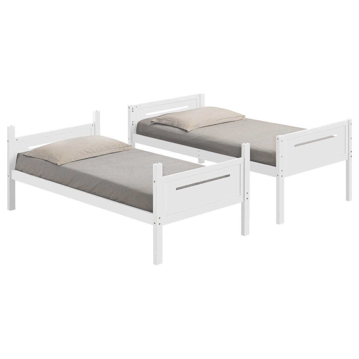 Littleton Wood Twin Over Twin Bunk Bed - White