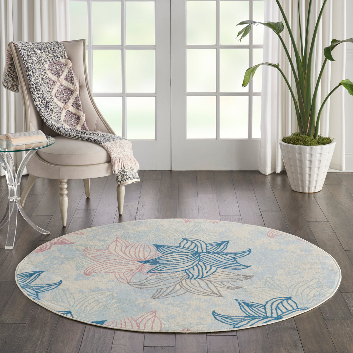 Jubilant JUB08 Ivory Multicolor Rug - room scene