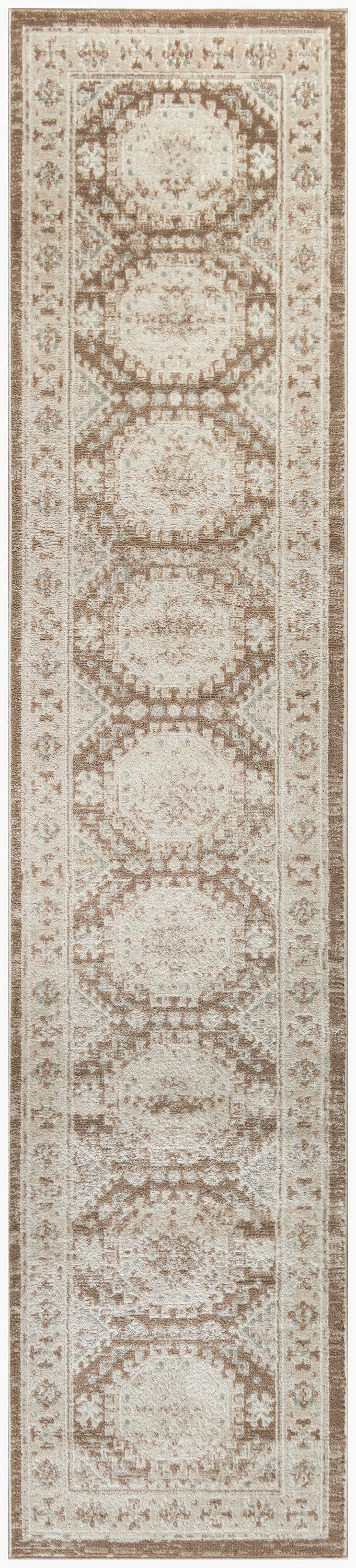 Serenity Home SRH01 Ivory Mocha Rug - Runner