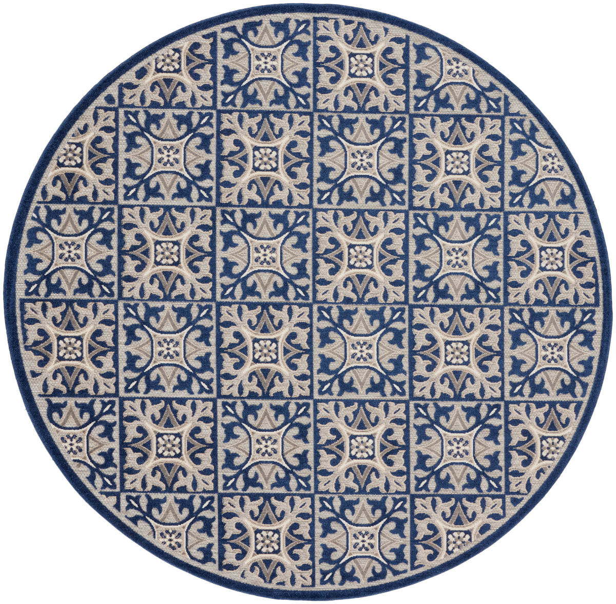 Aloha ALH34 Blue Rug - Round