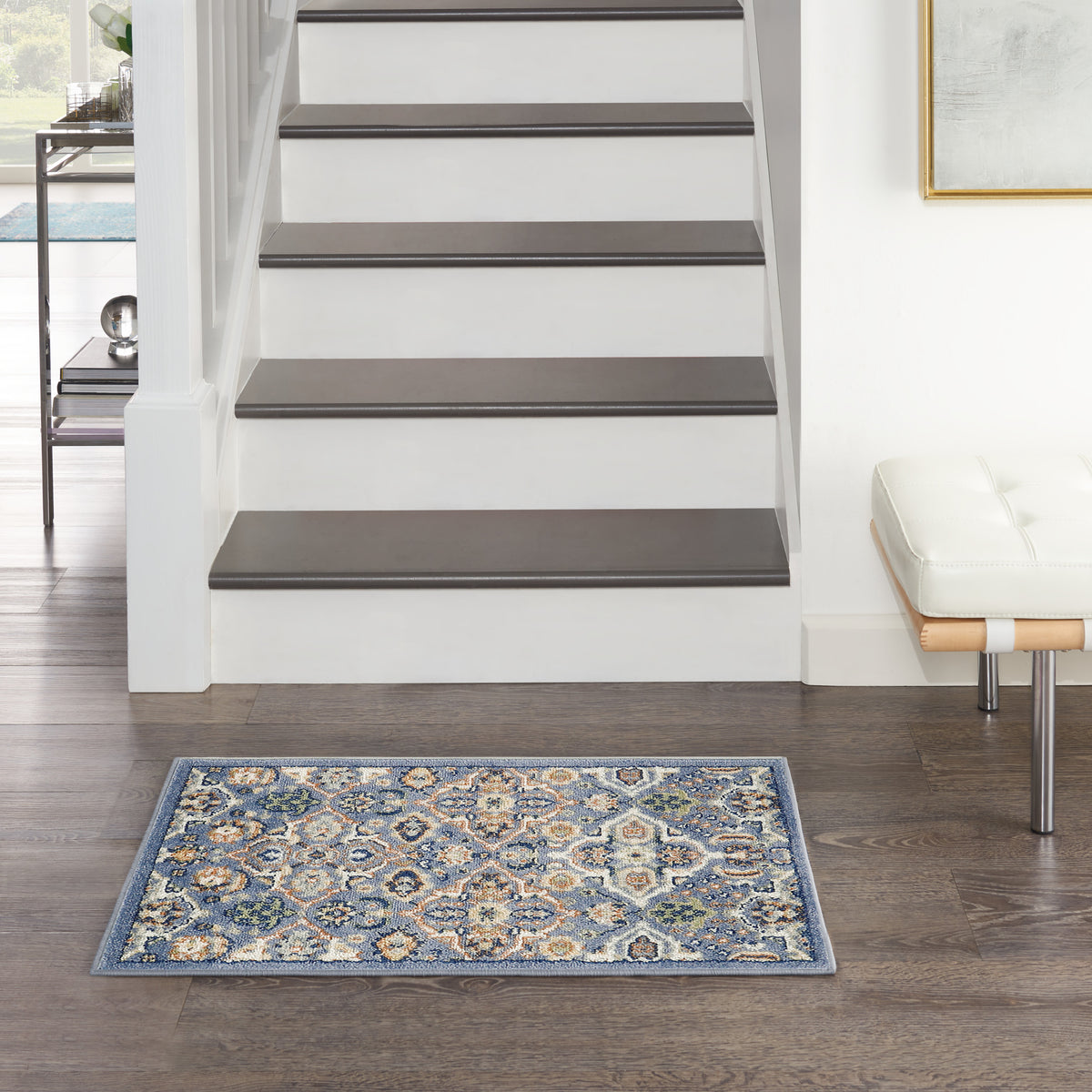 Allur ALR03 Light Blue Rug - room scene