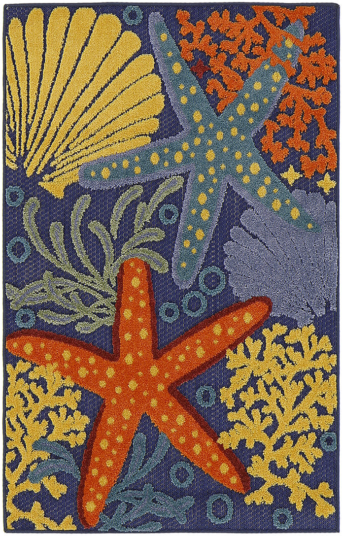 Aloha ALH24 Navy Multicolor Rug - Rectangle