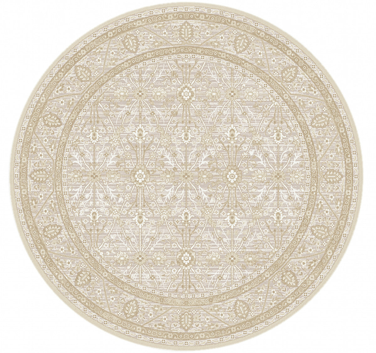Dekor DEK03 Cream Beige Rug - Round