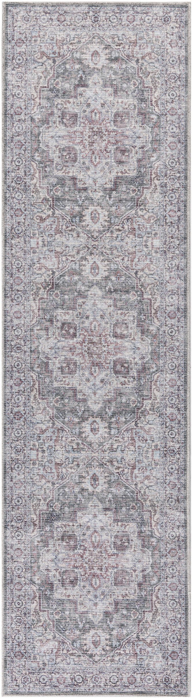 New Concept Washables SR101 Ivory Grey Rug - Runner