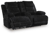 Rhines Falls DBL REC PWR Loveseat w/Console Velvet