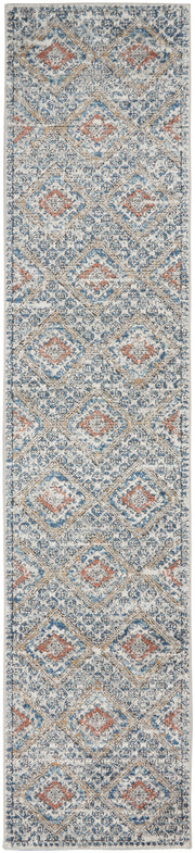 Quarry QUA16 Blue Ivory Rug - Runner