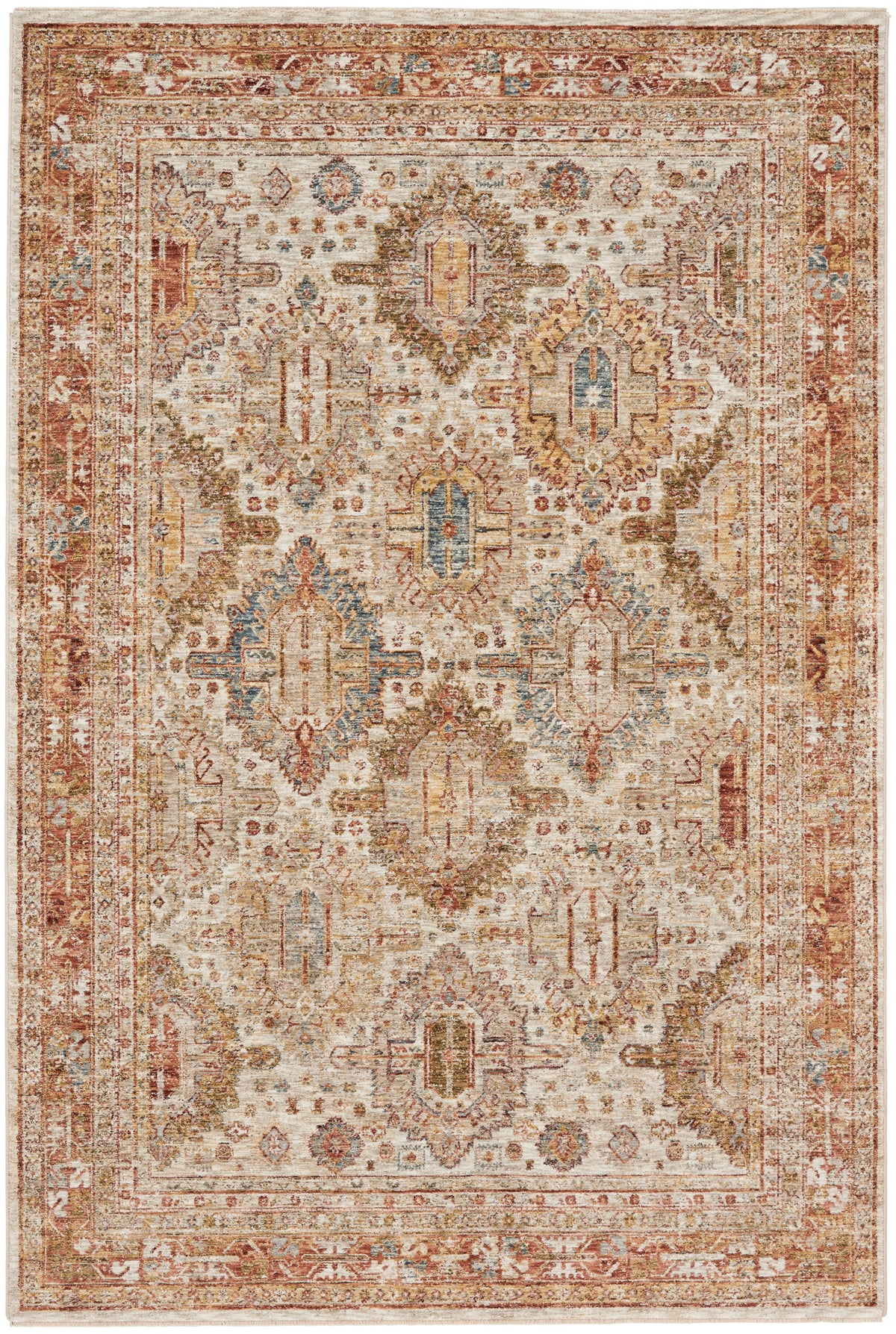 Sahar SHR01 Ivory Multicolor Rug - Rectangle