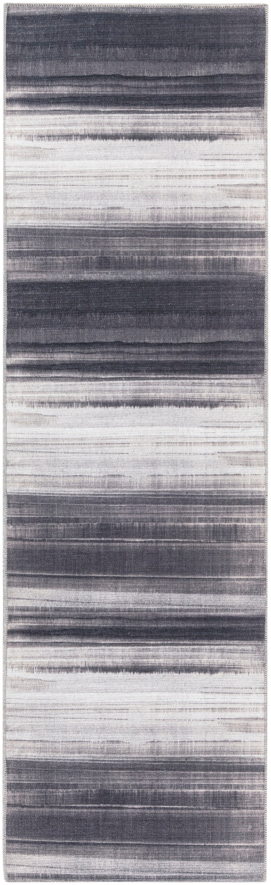 Launder LDR01 Ivory Black Rug - Runner