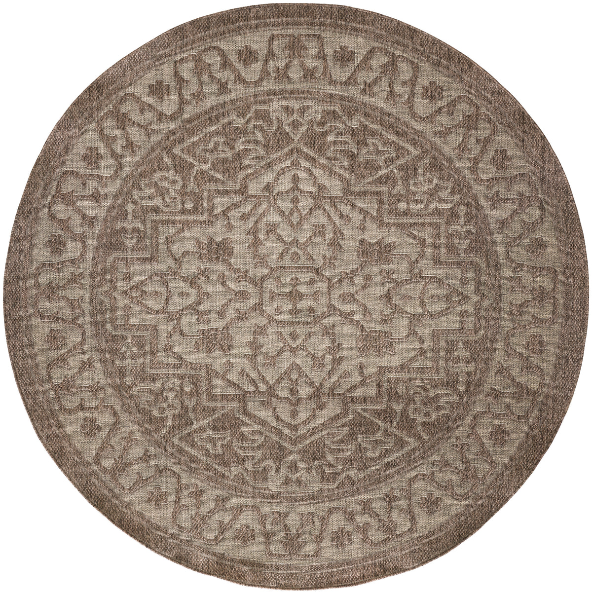 Tulum TLM05 Brown Rug - Round