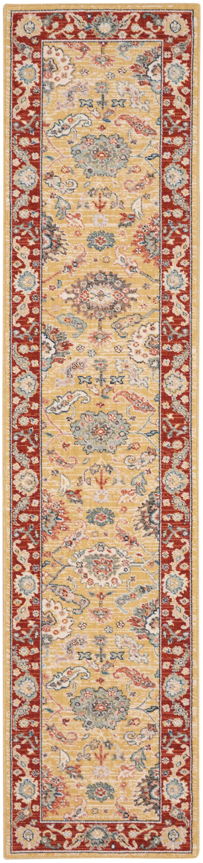 Parisa PSA07 Gold Brick Rug - Runner