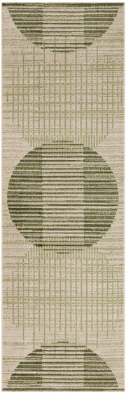 Astra Machine Washable ASW03 Ivory Olive Rug - Runner