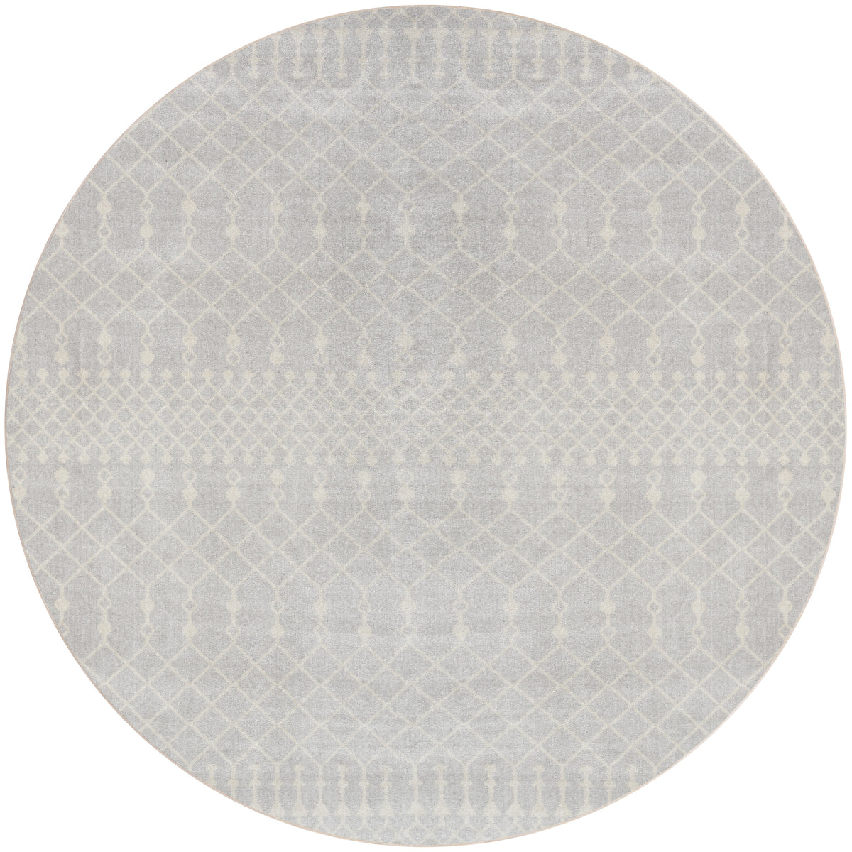 Astra Machine Washable ASW10 Grey Rug - Round