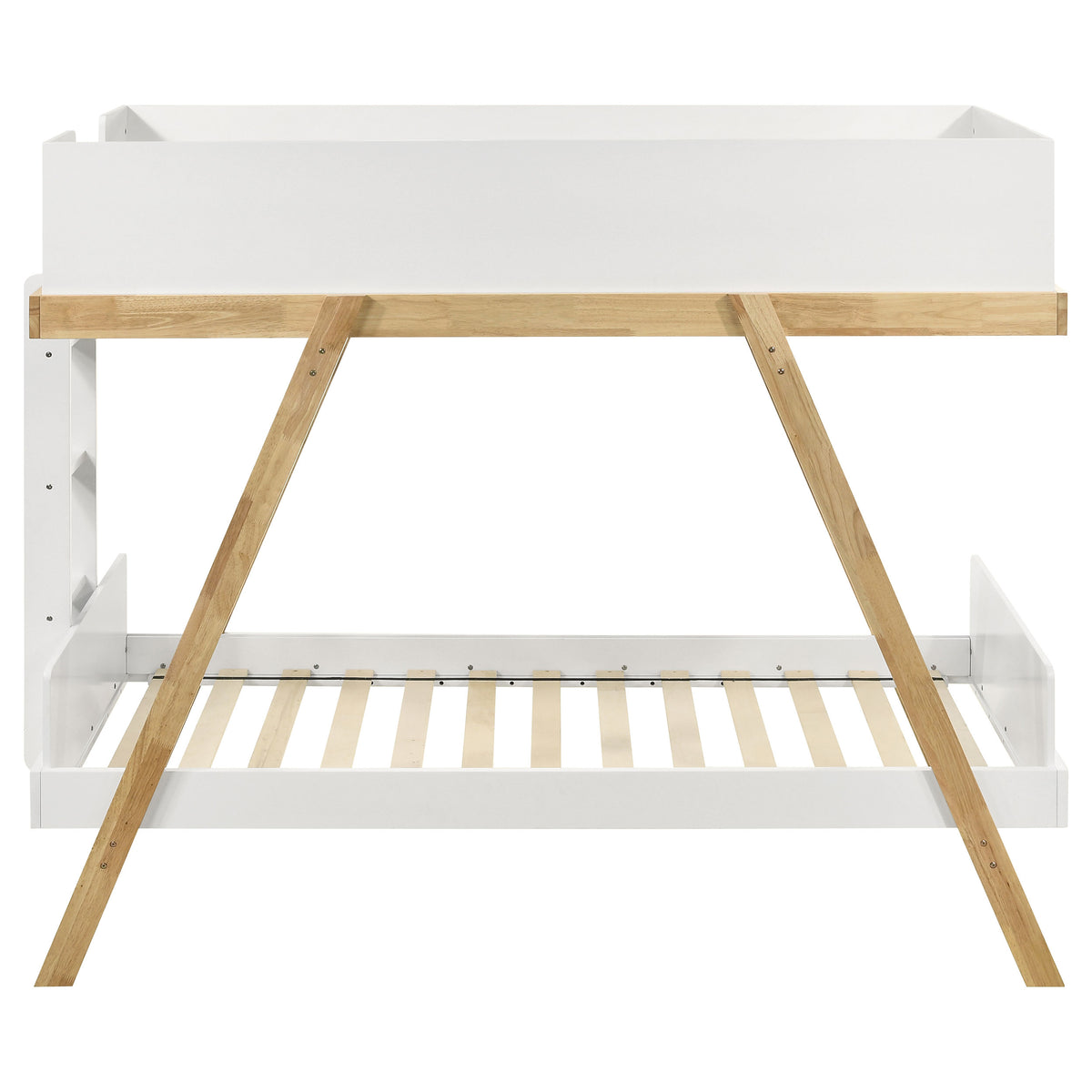 Frankie Wood Twin Over Twin Bunk Bed Natural - White