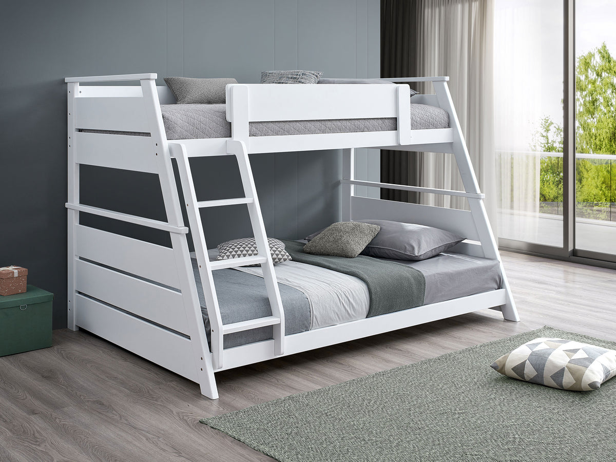 Holden Wood Veneer Twin Over Full Bunk Bed - White