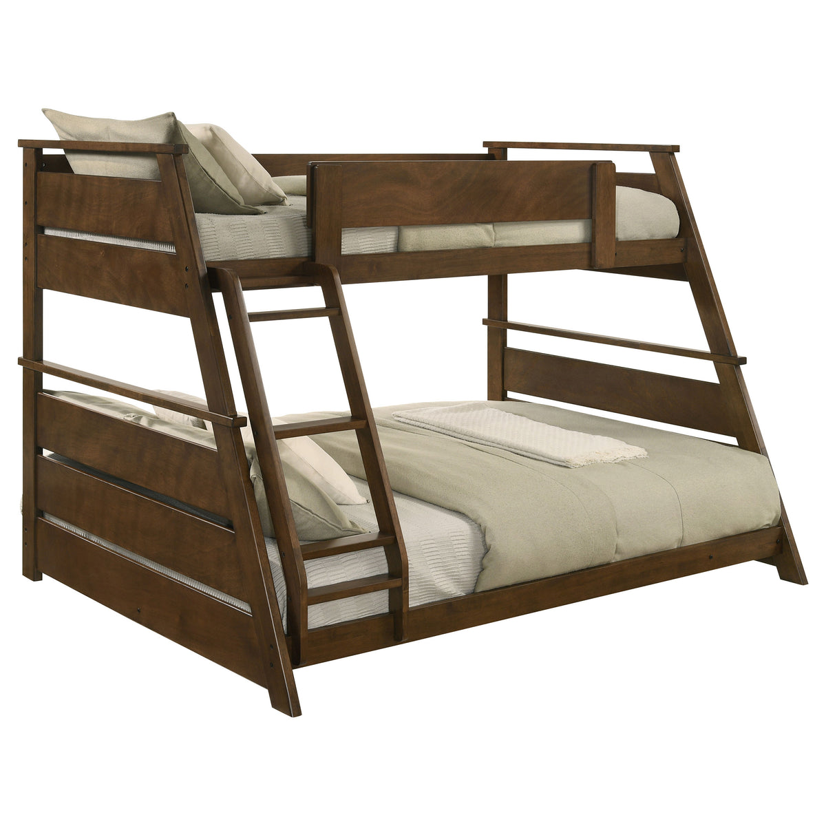 Holden Wood Veneer Twin Over Full Bunk Bed - Walnut