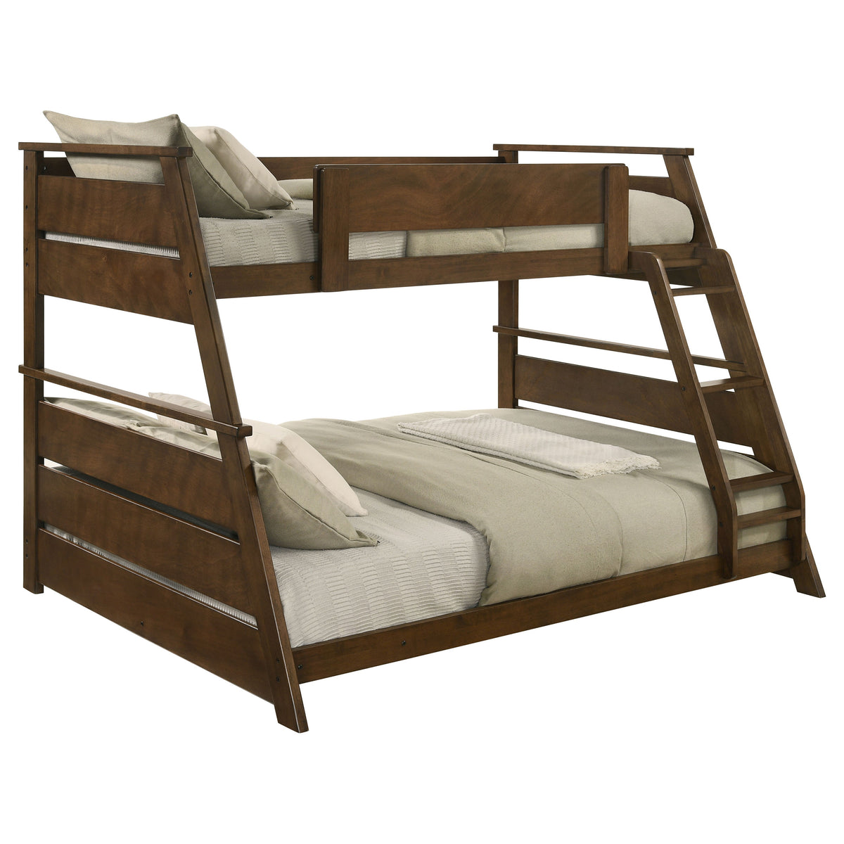 Holden Wood Veneer Twin Over Full Bunk Bed - Walnut