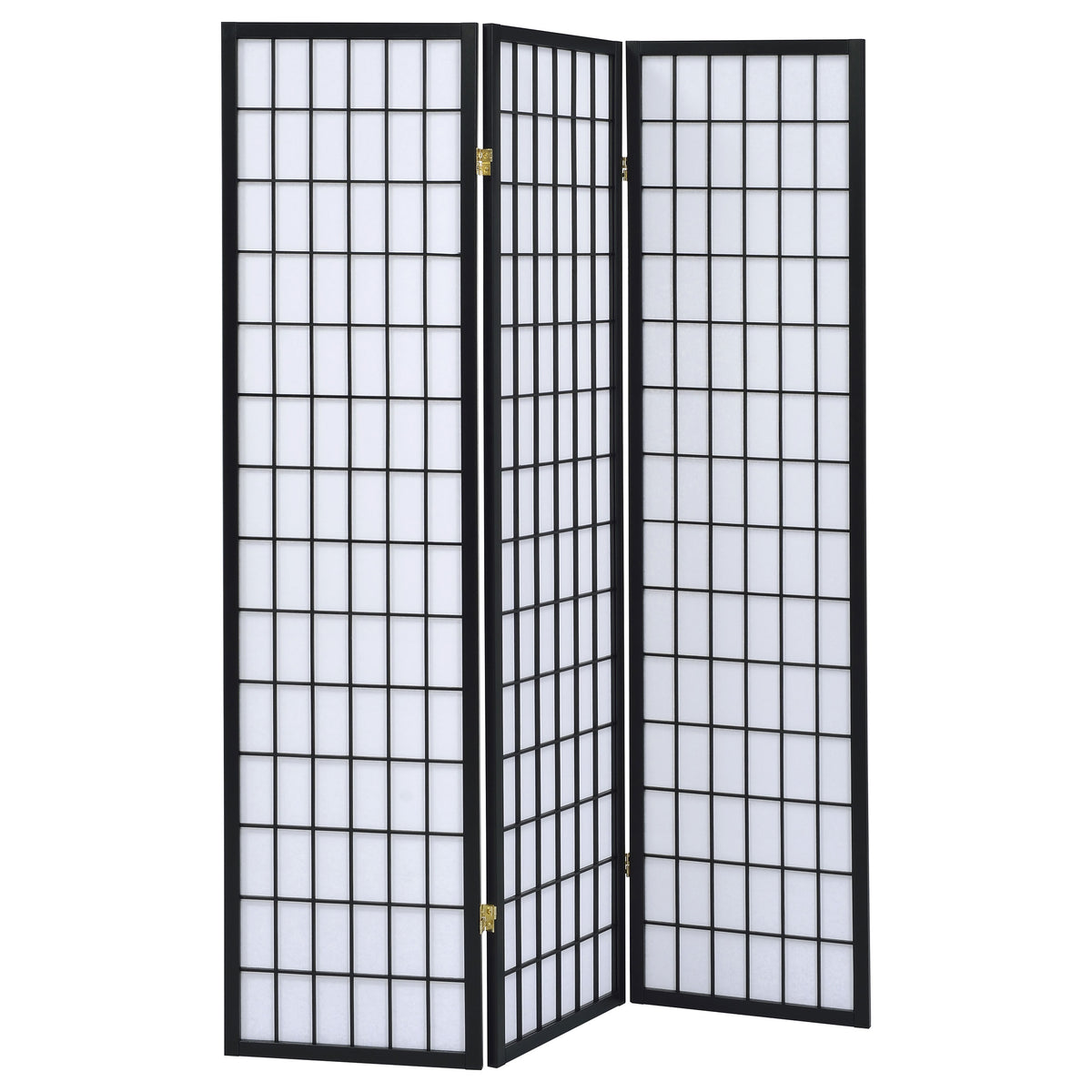 Carrie 3-Panel Room Divider Folding Shoji Screen - Black