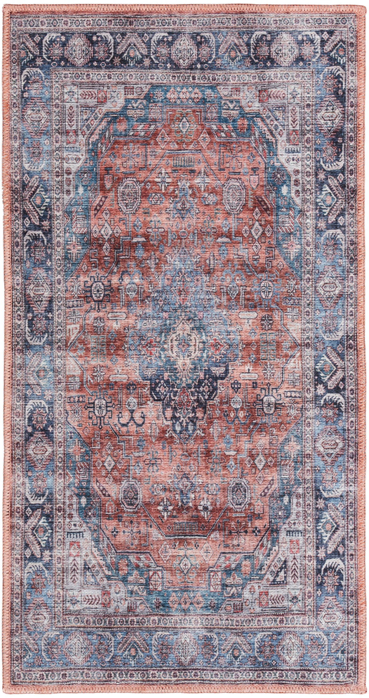 Grand Washables GRW01 Blue Multicolor Rug - Rectangle