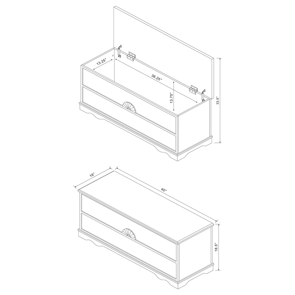 Paula Cedar Chest - Warm Brown