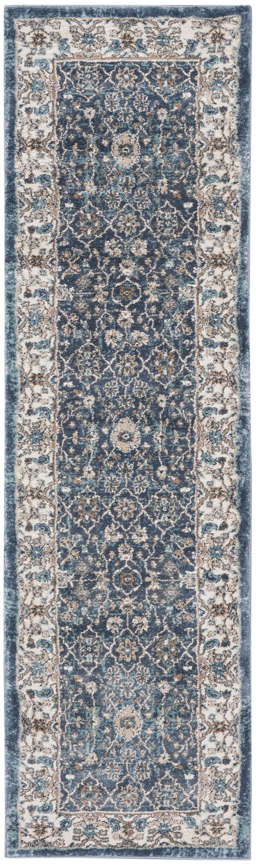 American Manor AMR01 Blue Ivory Rug - Runner