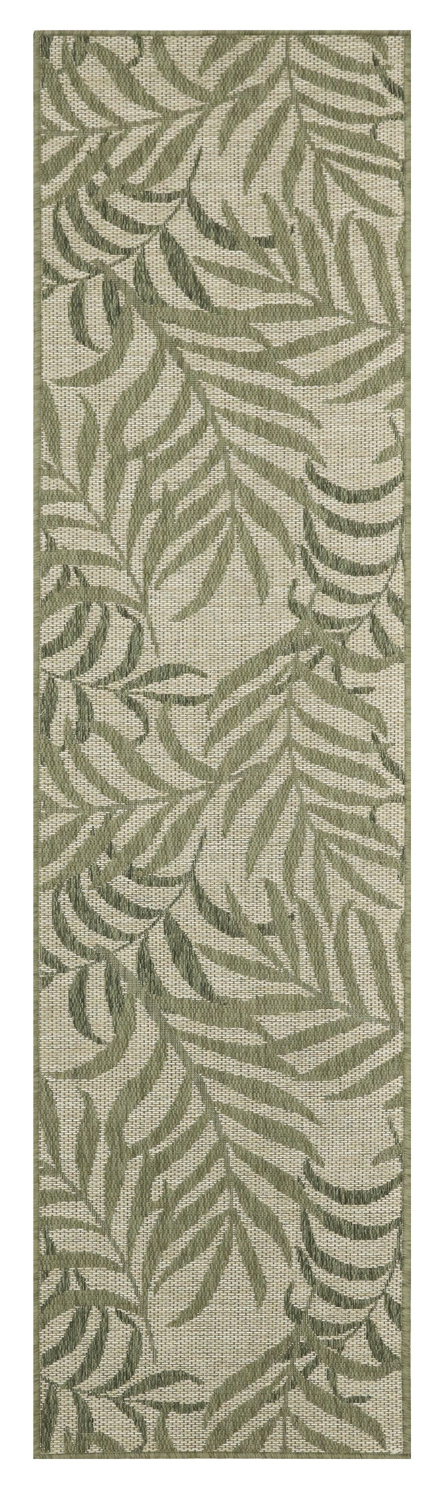 Garden Oasis GOA01 Ivory Green Rug - Runner