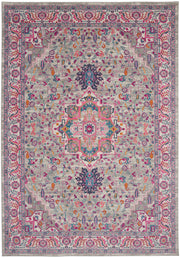 Passion PSN20 Light Grey Pink Rug - Rectangle