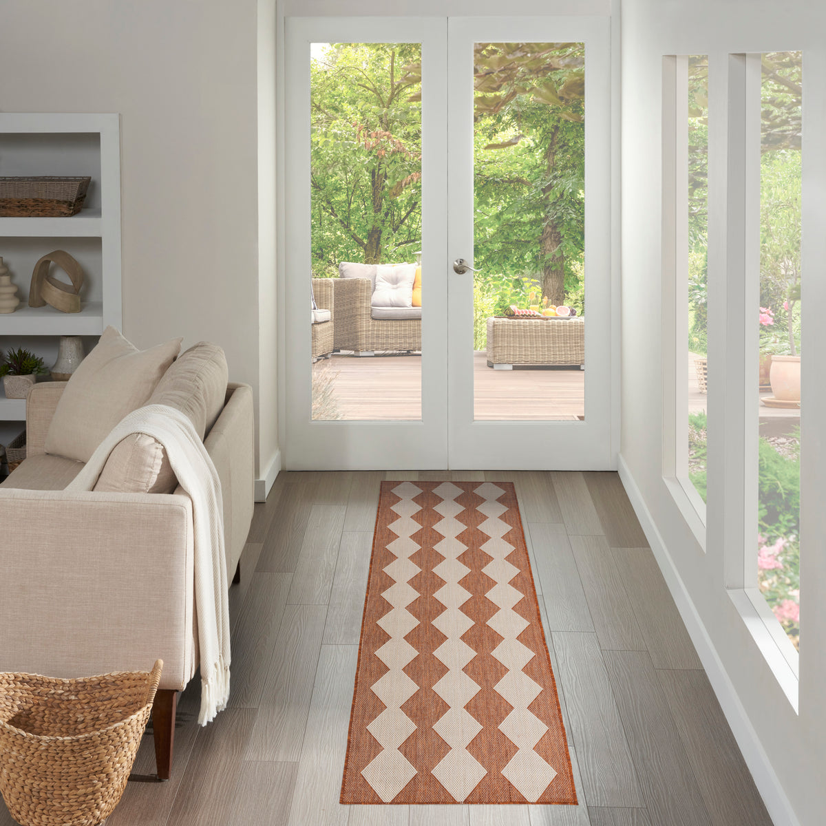 Positano POS04 Terracotta Rug - room scene