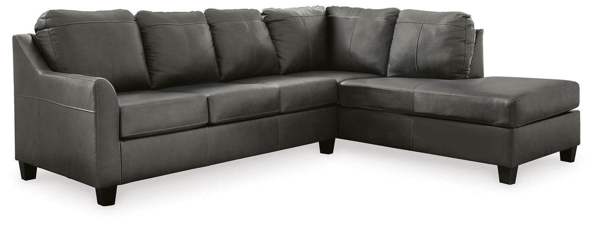 Valderno 2-Piece Sectional with Chaise Leather