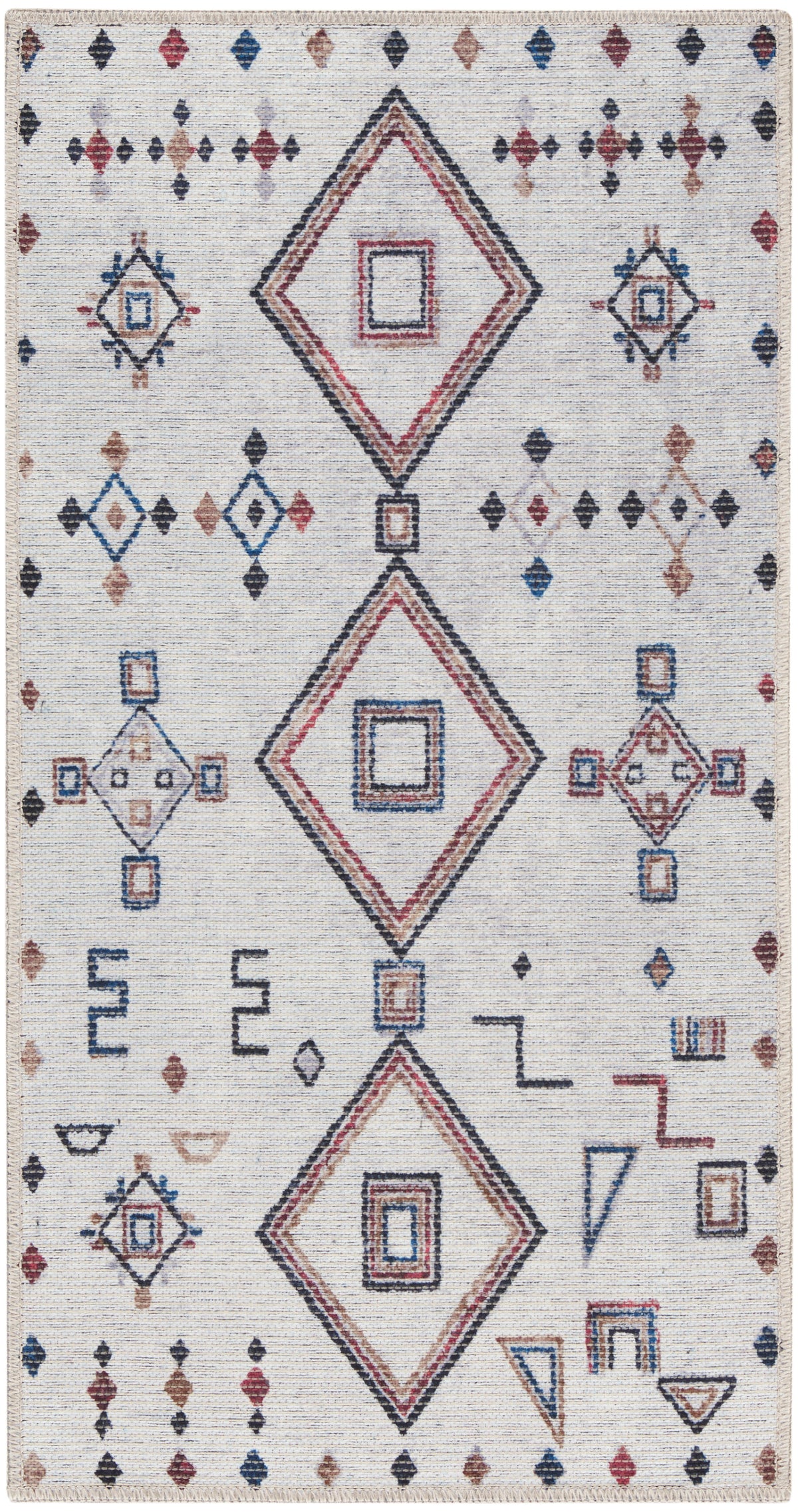 New Concept Washables SR108 Ivory Multicolor Rug - Rectangle