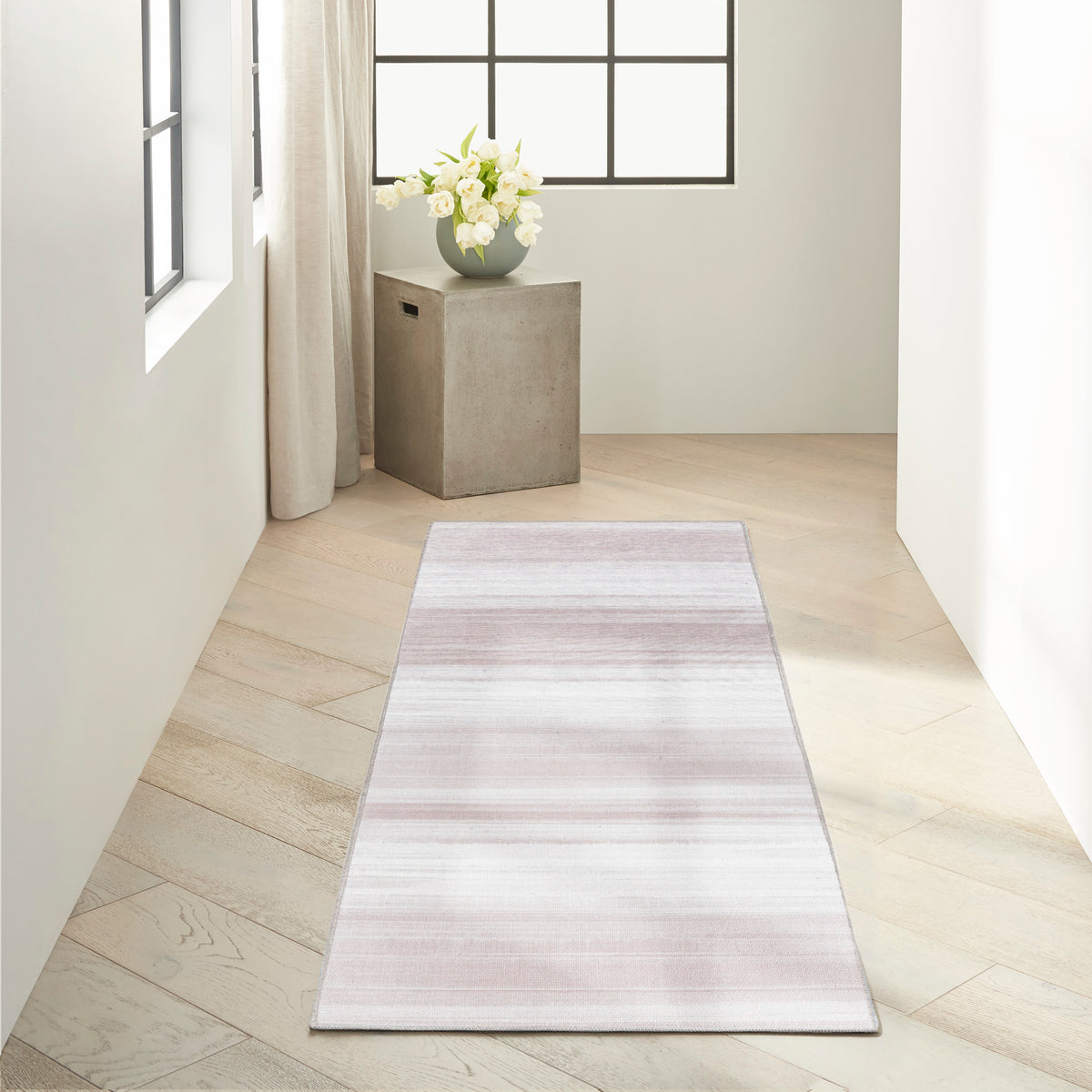 Launder LDR01 Ivory Rug - room scene