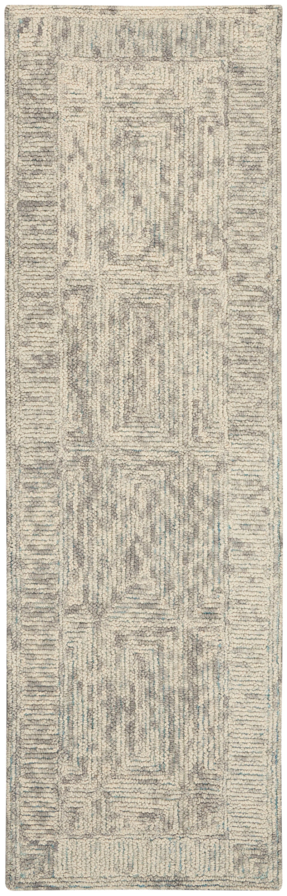 Colorado CLR04 Ivory Grey Teal Rug - Runner