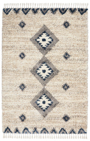 Oslo Shag OSL03 Ivory Blue Rug - Rectangle
