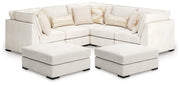 Donelson Creek 5-Piece Sectional and 2 Oversized Ottomans
