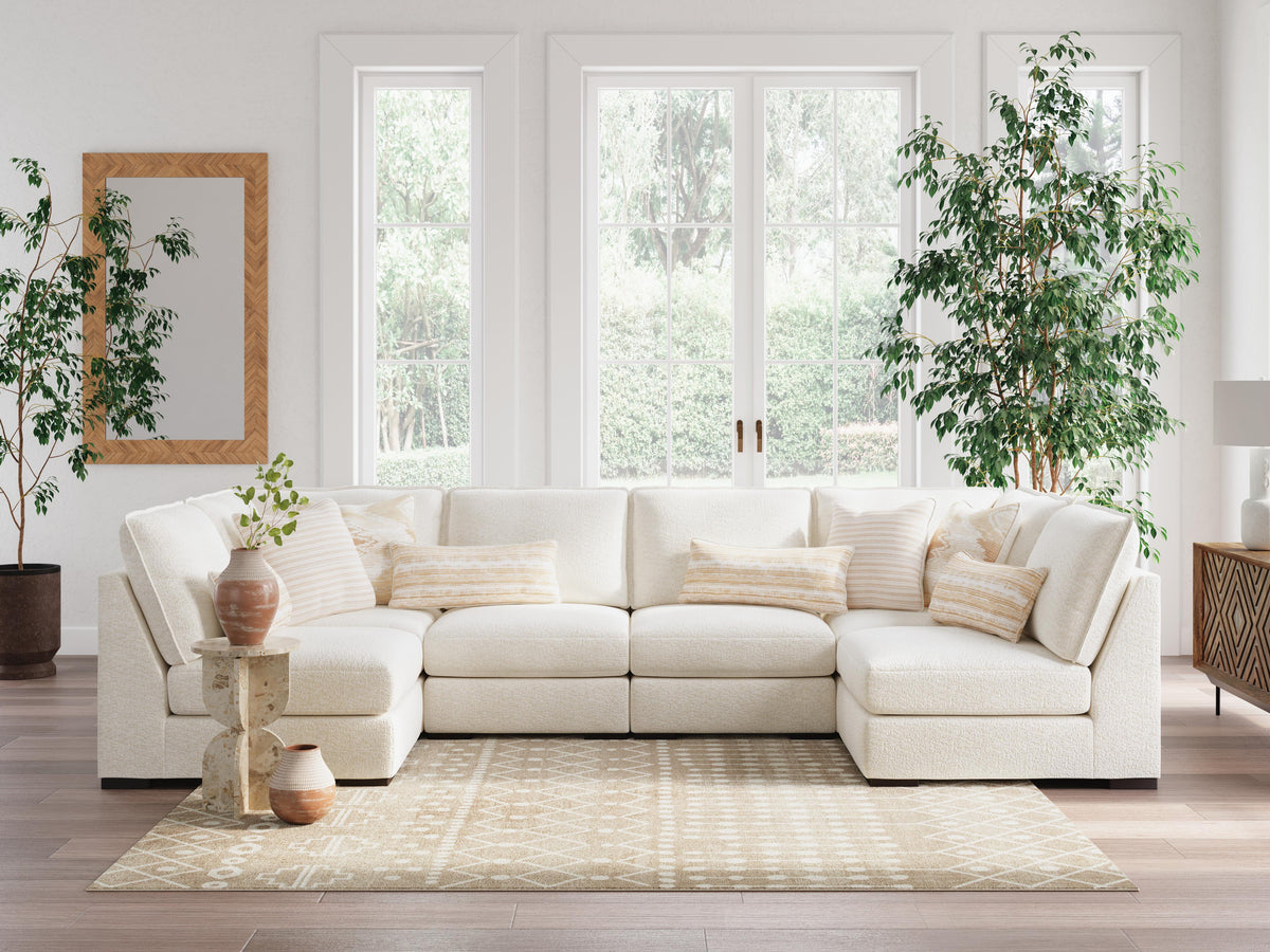 Donelson Creek 6-Piece Sectional Chenille Next-Gen Nuvella™ Performance Fabric
