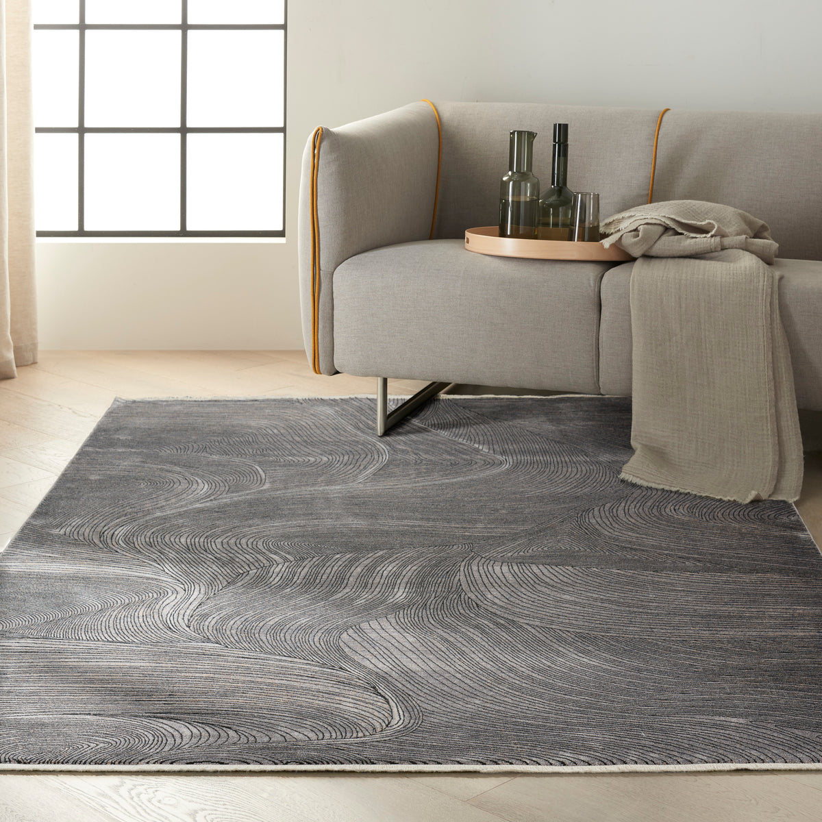 Balian CK52 Grey Rug - room scene