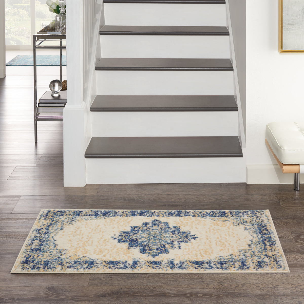 Grafix GRF14 White Rug - room scene