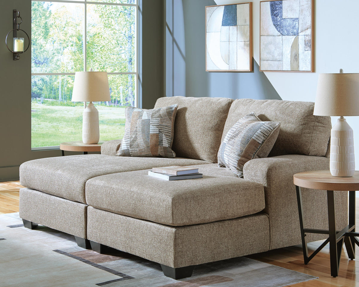 Newellen 3-Piece Sectional and Oversized Ottoman
