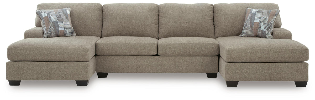 Newellen 3-Piece Sectional with Double Chaise Chenille