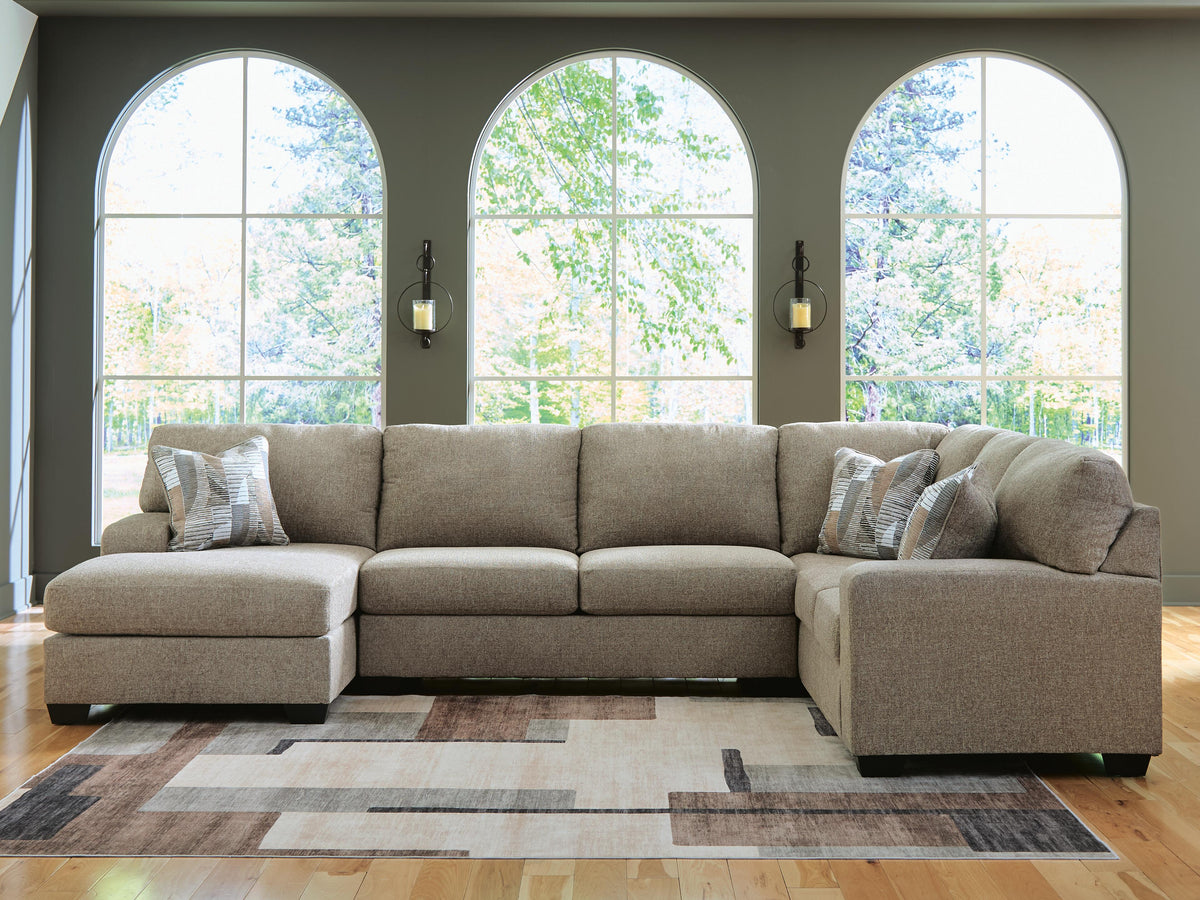 Newellen 3-Piece Sectional with Chaise Chenille