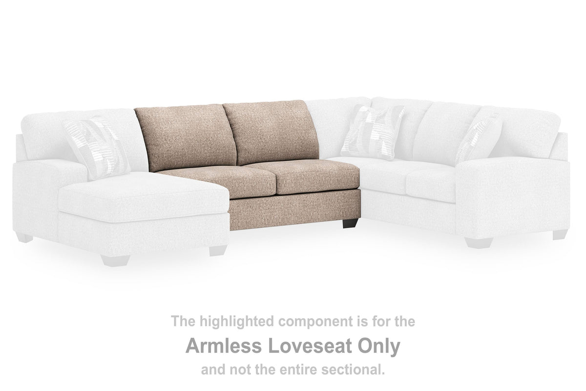 Newellen Armless Loveseat Chenille