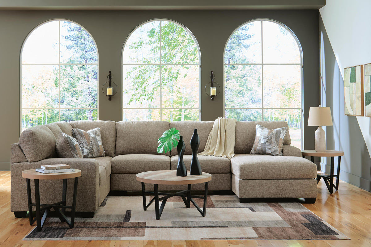 Newellen 3-Piece Sectional with Chaise Chenille