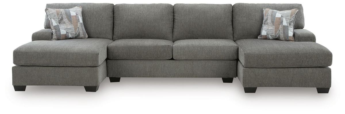 Newellen 3-Piece Sectional with Double Chaise Chenille