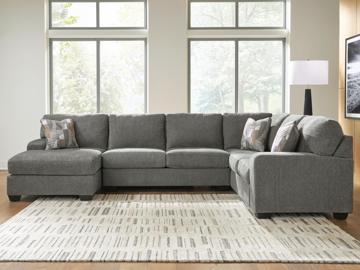 Newellen 3-Piece Sectional with Chaise Chenille
